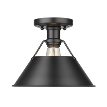 Golden 3306-FM BLK-BLK - Yep by Golden Lighting Orwell 1-light Flush Mount in Matte Black